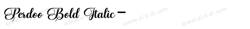 Perdoo Bold Italic字体转换